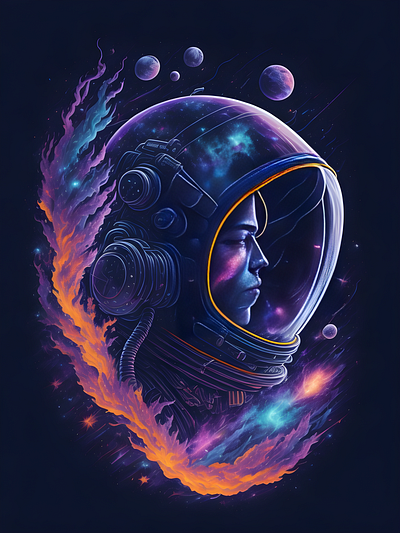 Cosmic Being with Space Suit astronaut cosmic galaxy graphic design illustration space visual communication