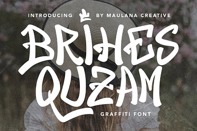 Brihes Quzam Graffiti Display Font animation branding branding font christmas font fonts graffiti graphic design logo modern nostalgic poster summer winter