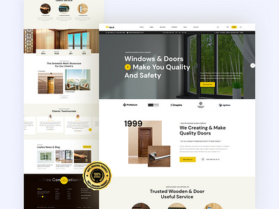 Widox - Windows & Doors Company Web Page agency awesome design creative design design doors illustration logo top designer typography ui web design