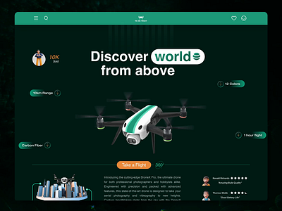 Quadcopter Landing Page UI 3d animation app branding design graphic design illustration image app logo motion graphics ui ux vector