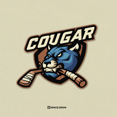 COUGAR SPORT cougar design graphic design hockey hockey mascot logo illustration logo mascot mascot logo sport sportlogo vector