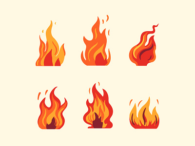 Vector Flame Elements premium vectors