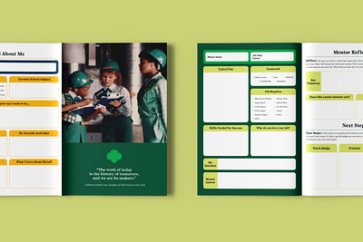 Girl Scout Leadership Conference activity branding conference girl scouts graphic design layout leadership print workbook