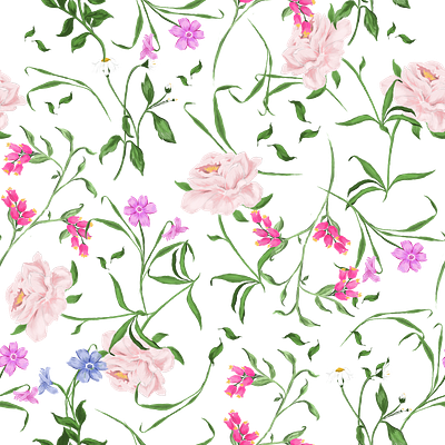 Tossed Florals for Abbey Glass design fashion fashion design floral pattern florals painted pattern surface pattern textile design textiles