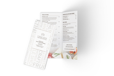 Charcuterie Take-out Menu branding design graphic design pamphlet