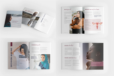 Pregnancy Options Guide branding design brochure design graphic design magazine pamphlet