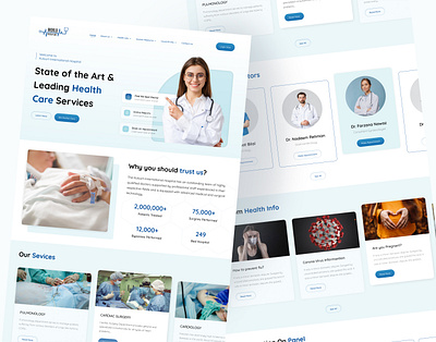 Hospital Landing Page design hospital landing page product design ui uiux design ux website