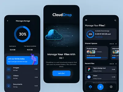 Designing the Ultimate Cloud Storage Experience Mobile App animation app branding design graphic design illustration logo ui ux vector