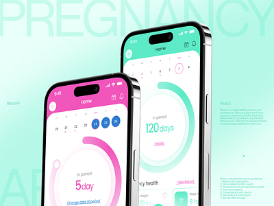 Bloom® - Fertility mobile app / Pregnancy App baby app child app cycle app fertility app ios maternity mobile app mother app parents app period app period tracker app pregnancy app pregnant product product design trend ui ux women app women health app