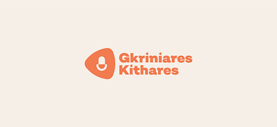Gkriniares Kithares brand identity branding graphic design guitar guitar logo guitar pick guitar plectrum illustrator logo logo design microphone microphone logo music music logo