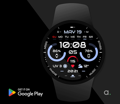 Engine: Wear OS watch face amoled watch faces amoledwatchfaces android android wear app design fossil watchface watchfaces wearos