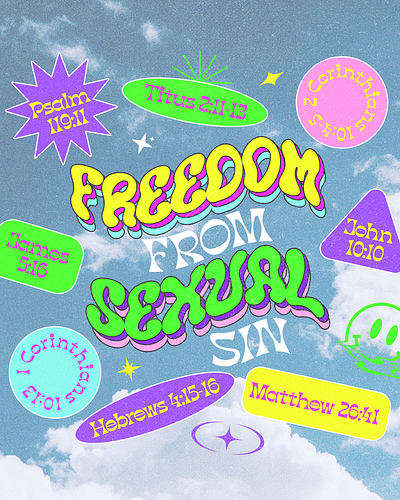 Freedom from sexual sin | Christian Poster creative