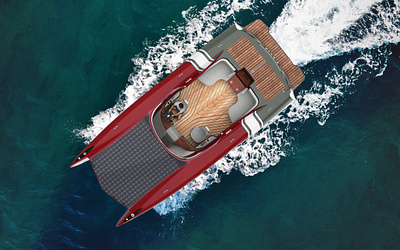 E-BOAT Energy-efficient Jet boat 3d battery boat boat design design electric energy industrial design jet jet boat product design solar
