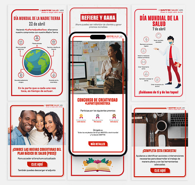 MAPFRE Salud ARS | Mailing branding design graphic design illustration vector