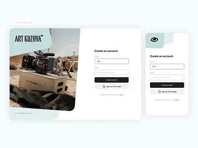 Sign Up / #001 Daily UI daily ui interface sign up ui