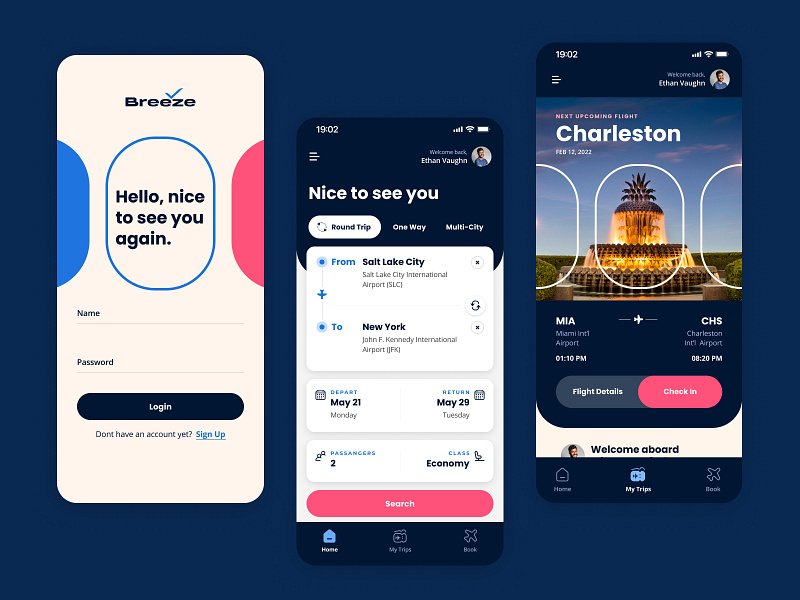 Breeze Airways - App Design app design branding design