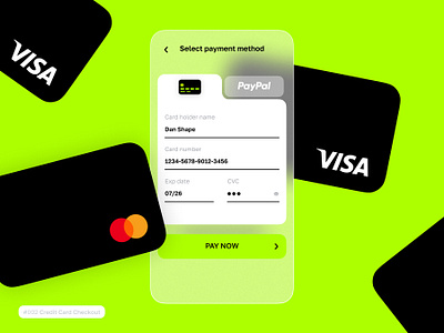 Credit Card Checkout #002 Daily UI card credit card daily ui ui