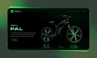 Zoomy Bikes adobe xd creative process. creativeprocess creativeprojects design designinspiration designprocess electricbicycles figma futuristicdesign landingpagedesign ui userexperience visualdesign