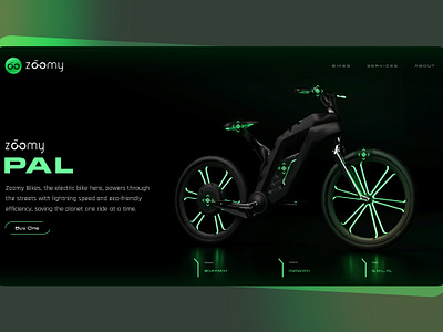 Zoomy Bikes adobe xd creative process. creativeprocess creativeprojects design designinspiration designprocess electricbicycles figma futuristicdesign landingpagedesign ui userexperience visualdesign