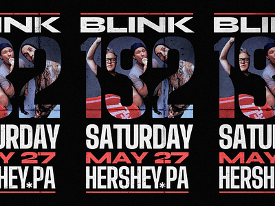 blink182 blink blink 182 grunge music poster tickets typography