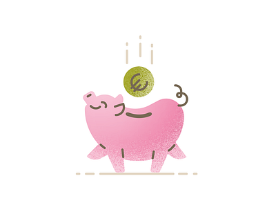 ✨ Me at payday ✨ 2d 2d illustration art banking design euro graphic graphic design happy illust illustration money motion graphics pig texture ui vector