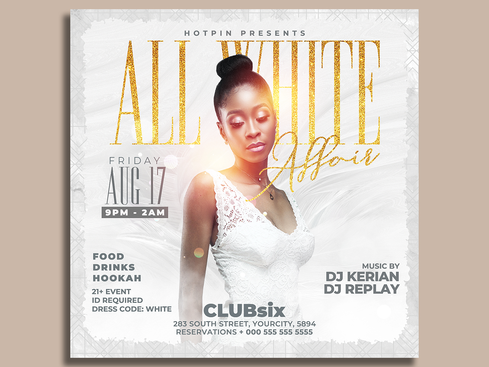 All White Party Flyer