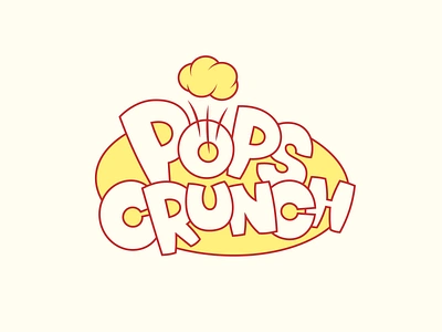 Logo for Pop-Corn brand adobe art attractive branding crunch design designer fancy fun graffiti graphic design holiday idea illustration letters logo park popcorn typography yellow