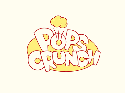 Logo for Pop-Corn brand adobe art attractive branding crunch design designer fancy fun graffiti graphic design holiday idea illustration letters logo park popcorn typography yellow