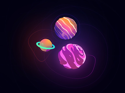 Planets Illustration / Wallpaper app branding design icons illustration image product ui wall wallpaper