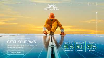 Simply solar brand evolve branding color fonts identity extension layout ui ux web design