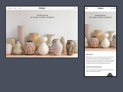 YUULI ceramics & workshops ceramics clay graphic design pottery ui ux