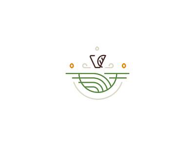 Vedic Herbal Health ayurvedic brand branding design field flat foods graphic design icon leaf letter v linear logo minimal seeds simple vector vedic water