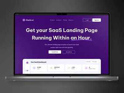 Framer SaaS Landing Page 📈 ai artificial intelligence branding design header illustration landing landing page logo startup ui