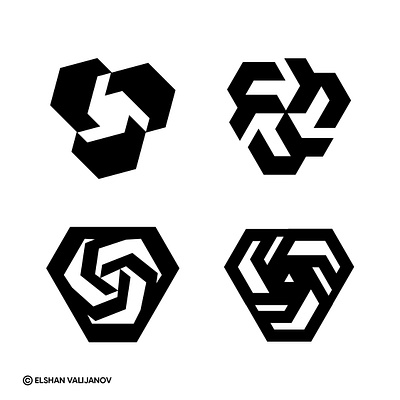 Negative Space symbol set branding design graphic design icon icons logo negative space symbol