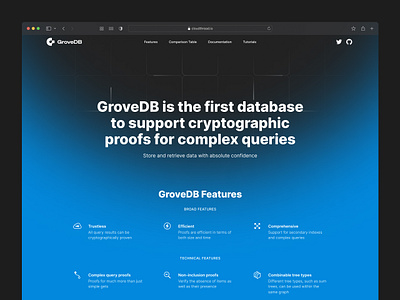 GroveDB Website crypto dash saas web web design website