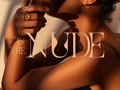 In the nude branding design logo typography