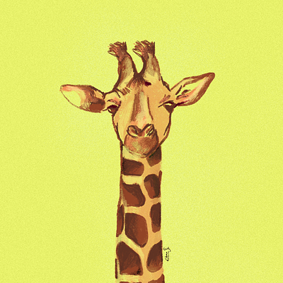 Giraffe 2d animal animal character animal illustration cartoon cartoon character character colorful giraffe illustration procreate procreate illustration vector illustration