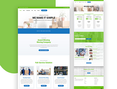 Packers and Movers Website Design business web business website courier service delivery website homepage landing page landingpage logistic movers packers packers and movers responsive transport transportation uiux uiux designer web design website