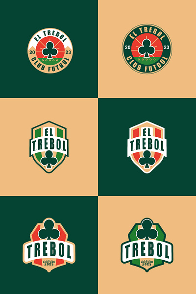 El TREBOL ♣️ ⚽️🏐 app branding design equipo escudo futbol graphic design illustration logo soccer suerte team tipografia trebol typo typography vector voleibol