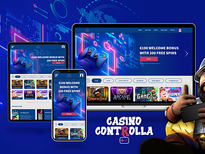 UI/UX design for Casino Controlla showcase