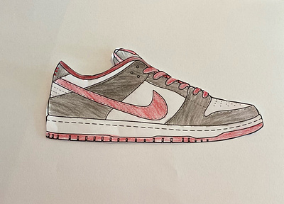 Nike Dunk "Infrared" art artwork graphic design illistration kicks nike shoes sneakers