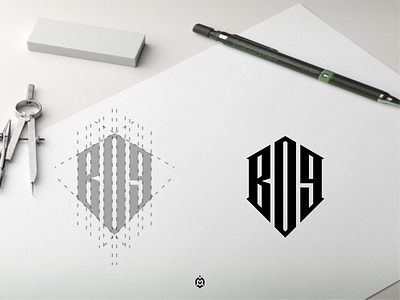 BO9 monogram logo concept 3d branding design graphic design logo logoconcept logoinspirations logoinspire logos luxurydesign