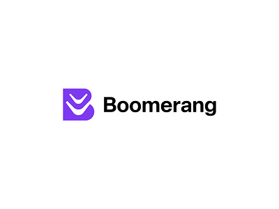 Boomerang Logo abstract boomerang brand company letter b logo logo design modern logo negative space logo saas software technology