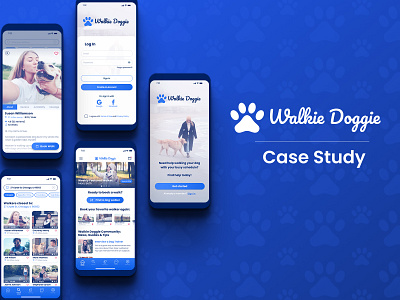 Case Study - Dog Walking Application case study dog walking prototype ui ui design ux