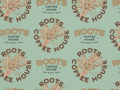 Roots Coffeehouse Brand Refresh americana boutique brand brand strategy branding coffee coffee bean coffee brand coffee design coffee plant coffeeshop coffehouse craft design illustration local logo plant roots vintage