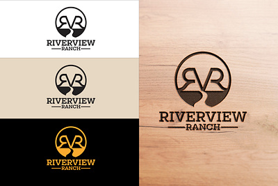 River View Ranch branding cattle brand cow brand design illustration ranch brand river view ranch rvr cattle brand rvr ranch western cattle brand