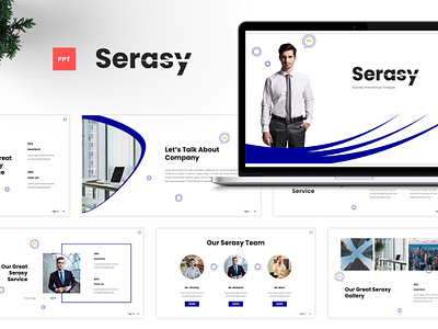 Serasy Business Presentation Template agency branding business clean creative design graphic design modern powerpoint presentation typography ui unique