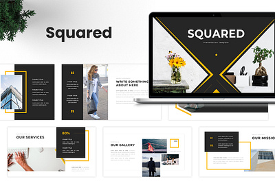 Squared Presentation Template agency branding business clean creative design graphic design modern powerpoint presentation typography ui unique