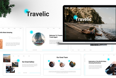 Travelic Travel Presentation Template agency branding business clean creative design graphic design holiday modern powerpoint presentation travel typography ui unique