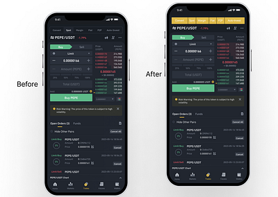 Binance App Page Redesign binance mobile app redesign uiux design